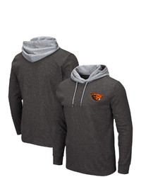 Colosseum Black Oregon State Beavers Milhouse 20 Athletic Fit Long Sleeve Hooded Thermal