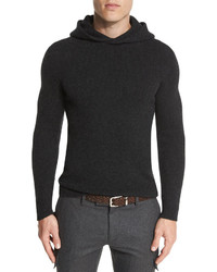 Ralph Lauren Brushed Cashmere Hoodie Charcoal