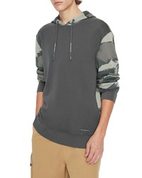 Armani Exchange Camo Mix Print Cotton Blend Hoodie In Multi At Nordstrom