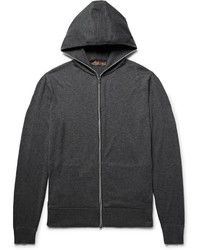 Loro Piana Cotton And Cashmere Blend Zip Up Hoodie