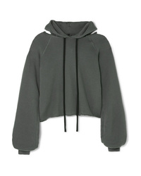 Unravel Project Distressed Cotton And Cashmere Blend Hoodie