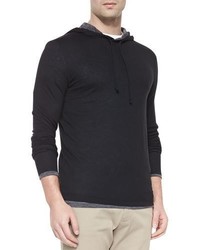 Vince Double Layer Hoodie Pullover