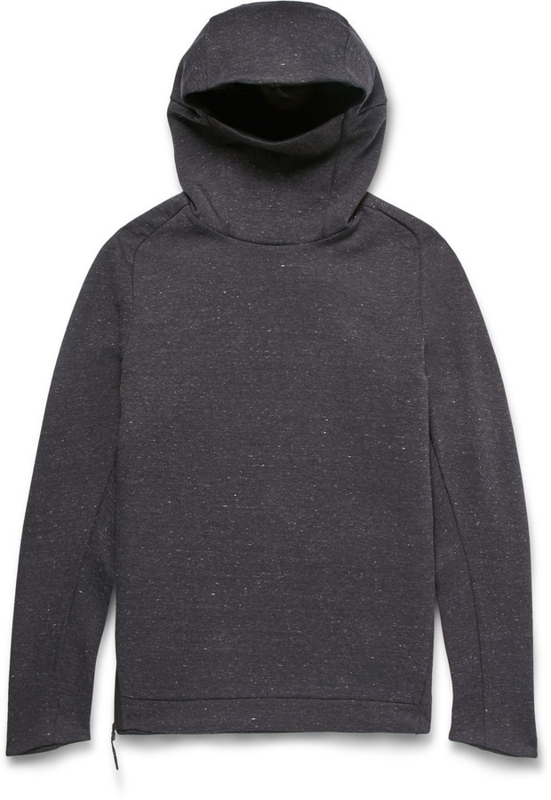 funnel neck fleece hoodie