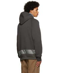 Sacai Gray Paneled Zip Up Jacket