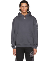McQ Grey Relaxed Storm Cloud Hoodie