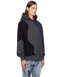 Andersson Bell Multicolor Contrast Curved Hoodie