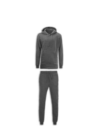 Trending Apparel New Fleece Sweat Suit Quilted Biker Joggers Jacket Hooded Shirt All Sizes