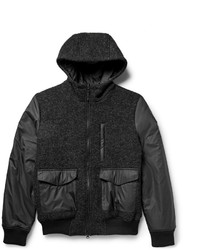 Aspesi Reversible Boucl And Shell Hooded Jacket