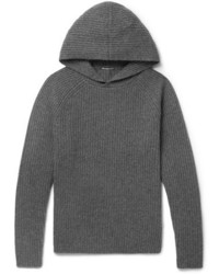 James Perse Ribbed Cashmere Hoodie
