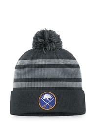 FANATICS Branded Charcoal Buffalo Sabres Authentic Pro Home Ice Cuffed Knit Hat With Pom At Nordstrom