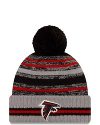 New Era Gray Atlanta Falcons 2021 Nfl Sideline Sport Pom Cuffed Knit Hat At Nordstrom