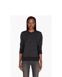 6397 Grey Wool Striped Sweater