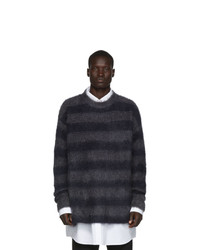 Jil Sander Grey Brushed Split Sweater
