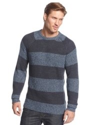 Weatherproof Vintage Sweater Striped Rugby Crew Neck Sweater