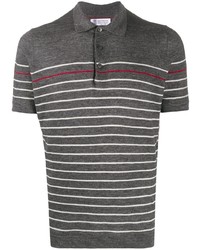Brunello Cucinelli Striped Slim Fit Polo Shirt
