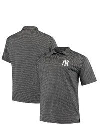 PROFILE Black New York Yankees Big Tall Stripe Polo