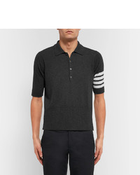 Thom Browne Slim Fit Striped Cashmere Polo Shirt