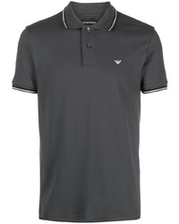 Emporio Armani Striped Short Sleeve Polo Shirt