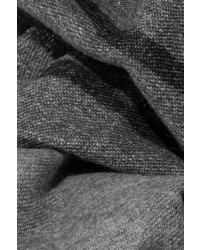 Brunello Cucinelli Striped Metallic Knitted Scarf Gray