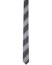 Thom Browne Gray Classic Stripe Tie