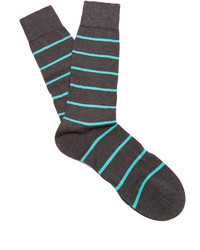 Pantherella Blavet Striped Cotton Blend Socks