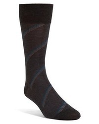 John W. Nordstrom Stripe Socks Charcoal Regular