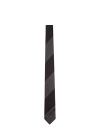 Givenchy Grey And Black Stripe Blade Tie