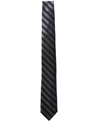 Calvin Klein Satin Graphite Bar Stripe Ties