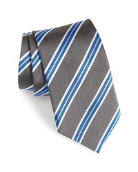 David Donahue Stripe Silk X Long Tie