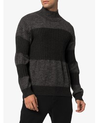 Issey Miyake Turtle Neck Ribbed Wool Mohair Blend Jumper