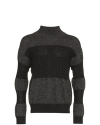 Issey Miyake Turtle Neck Ribbed Wool Mohair Blend Jumper