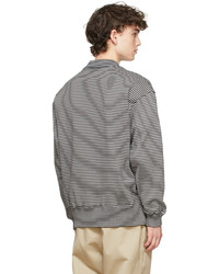 Nanamica White Grey Striped Sweatshirt