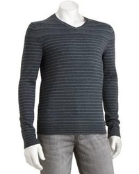 Marc Anthony Slim Fit Striped Cashmere Blend Sweater