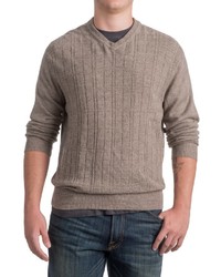 Specially Made Textured V Neck Sweater