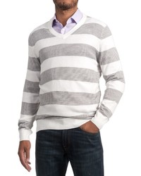 Specially Made Textured V Neck Sweater
