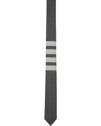 Thom Browne Grey Plain Weave Engineered 4 Bar Tie