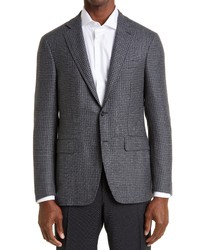 Canali Kei Houndstooth Sport Coat In Charcoal At Nordstrom