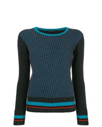 Charcoal Houndstooth Crew-neck Sweater