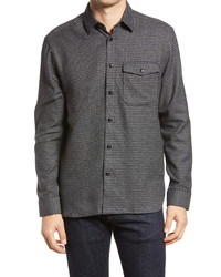 Charcoal Houndstooth Long Sleeve Shirt