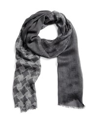 Charcoal Houndstooth Scarf