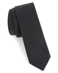 Eleventy Houndstooth Wool Skinny Tie
