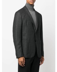 Zegna Houndstooth Single Breasted Wool Blazer