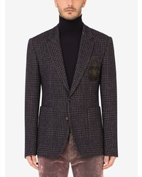 Dolce & Gabbana Wool Blend Checked Blazer