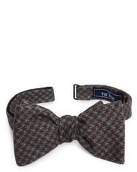 The Tie Bar Woolf Houndstooth Wool Bow Tie