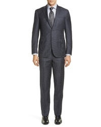 Charcoal Houndstooth Wool Suit