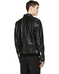 Diesel Black Leather L Reed Jacket