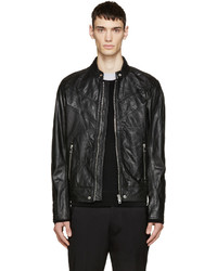 Diesel Black Leather L Reed Jacket