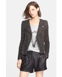 Mcginn Carly Metallic Tweed Moto Jacket