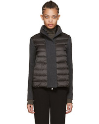 Moncler Grey Quilted Down Jacket