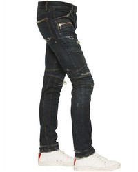 Balmain 165cm Biker Stretch Denim Jeans